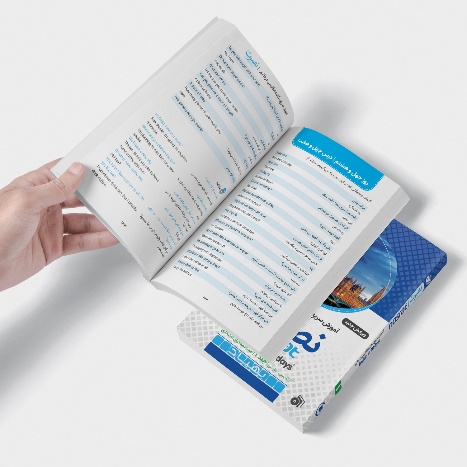 کتاب آموزش سریع مکالمه انگلیسی در 90 روز نصرت اثر جمعی از نویسندگان نشر نصرت 3 جلدی