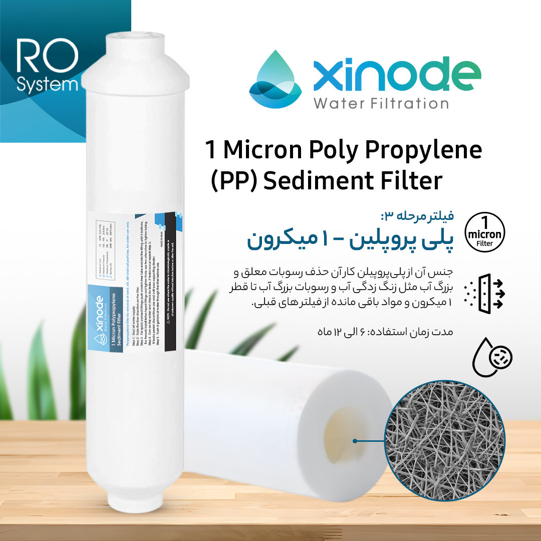 فیلتر دستگاه تصفیه آب زینود مدل کیسی RO-CXF106 مجموعه 6 عددی