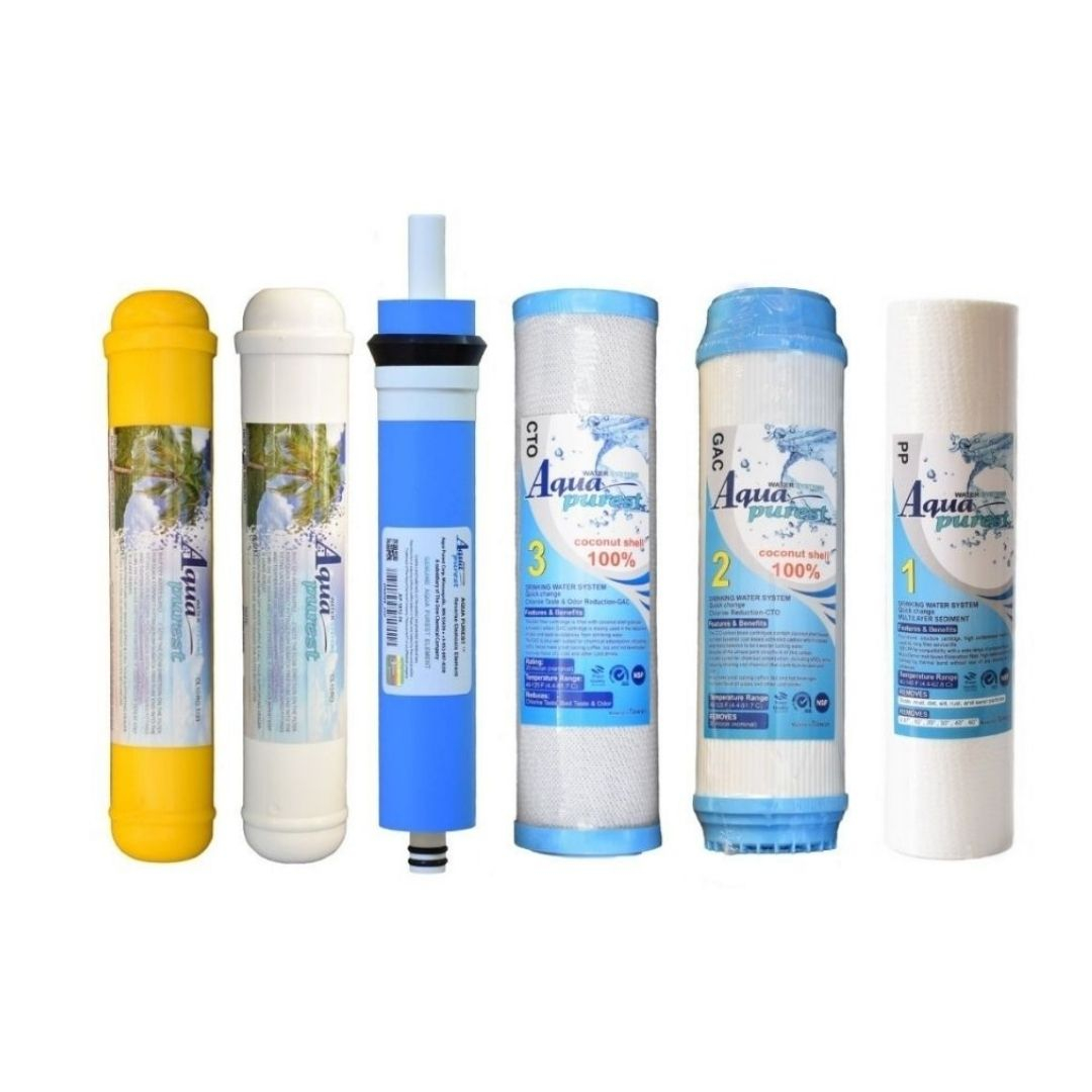 فیلتر دستگاه تصفیه آب آکوا پیورست مدل ممبران کد A 6020 مجموعه 6 عددی