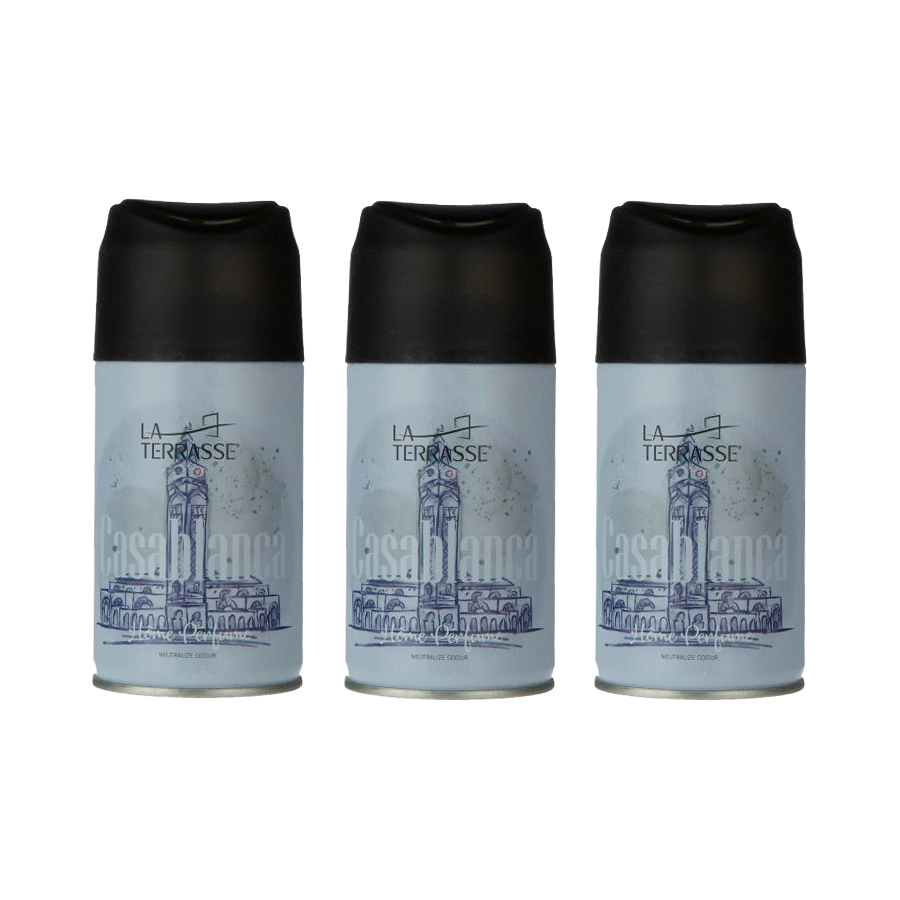 اسپری خوشبوکننده هوا لاتراس مدل Casablanca حجم 250 میلی لیتر مجموعه 3 عددی