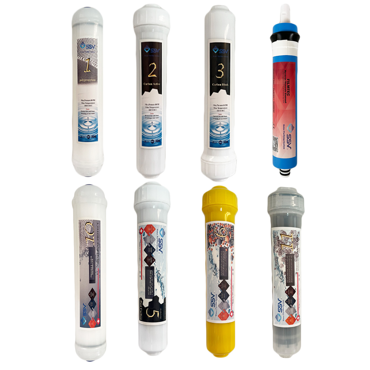 فیلتر دستگاه تصفیه آب اس اس وی مدل L860 PACK  بسته 8 عددی