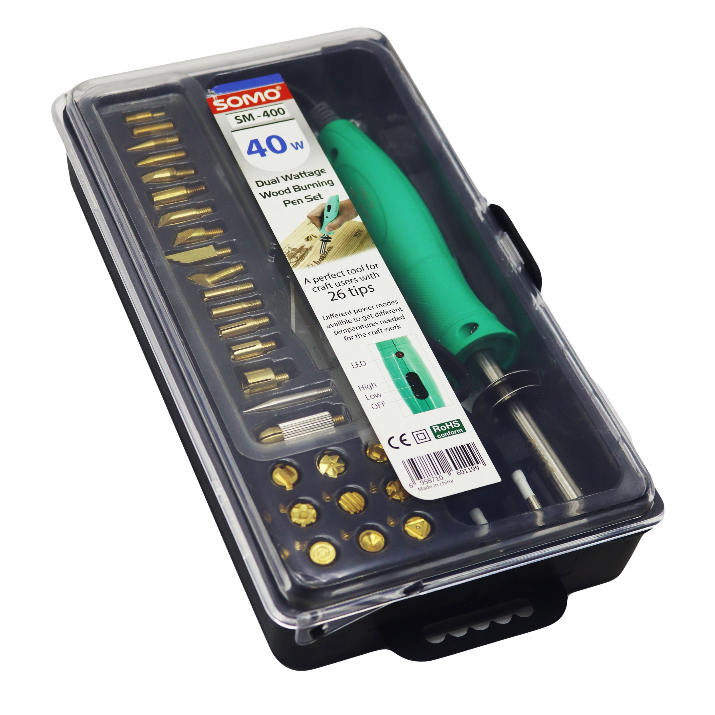 هویه 40 وات سومو مدل سوخته کاری کد YP-SM400/40W مجموعه 26 عددی