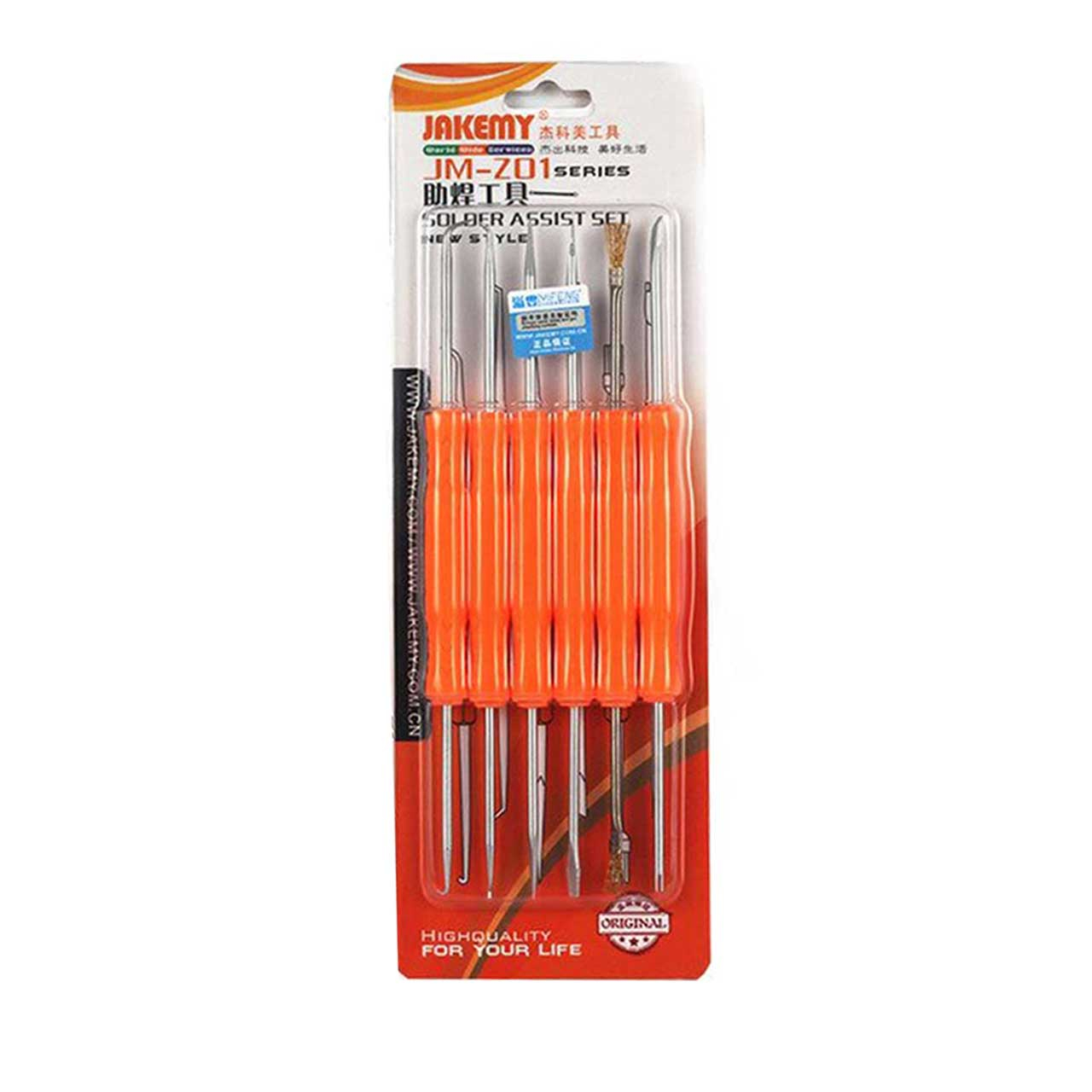 ابزار لحیم کاری جاک می مدل JM-Z01 مجموعه 6 عددی