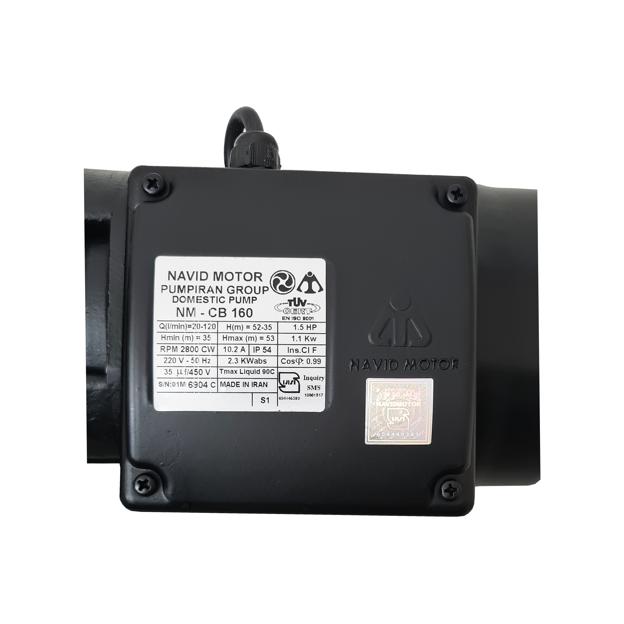 پمپ آب نوید موتور مدل یک و نیم اسب دو پروانه CB160