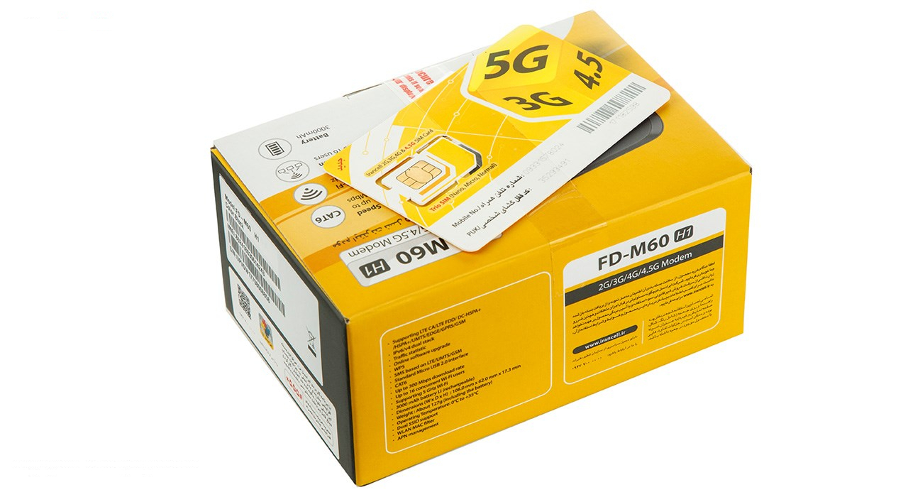 مودم 4G/4.5G قابل حمل ایرانسل مدل FD-M60