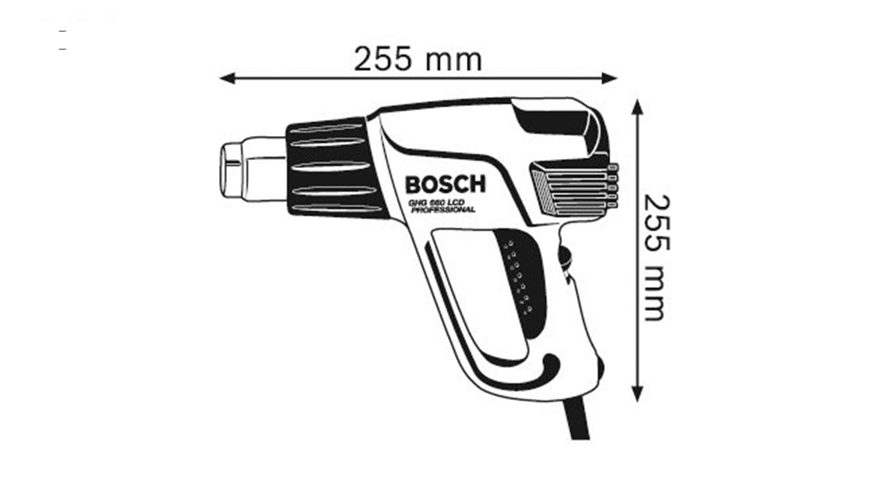 سشوار صنعتی بوش مدل GHG 660 LCD
