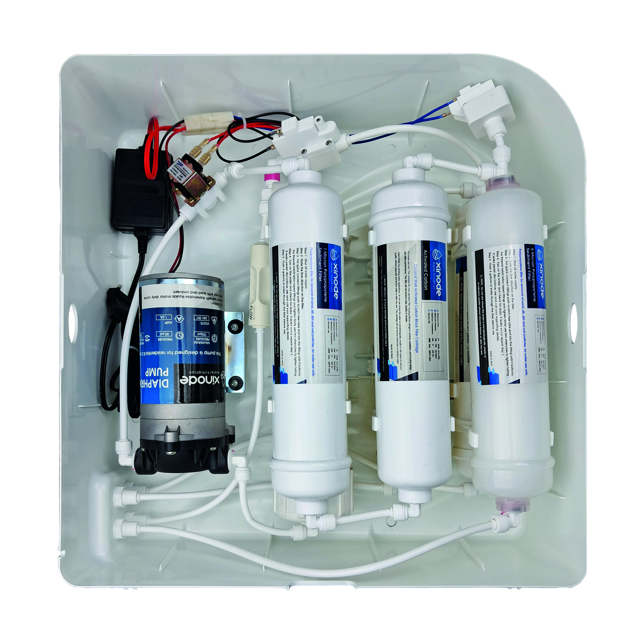 دستگاه تصفیه کننده آب زینود مدل کیسی CX107-W3INLINEF به همراه فیلتر اینلاینی