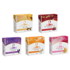 صابون شستشو صورت هاژینار مدل پنج گیاه مناسب پوست خشک و حساس وزن 500 گرم بسته 5 عددی