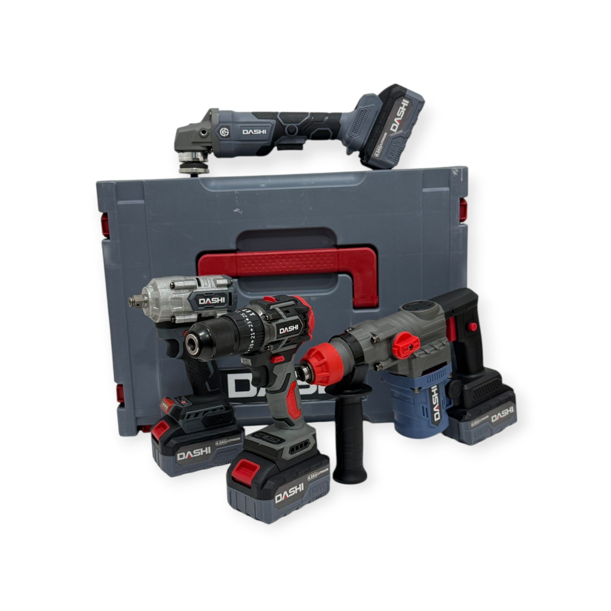 پک ابزار شارژی صنعتی داشی مدل 128vمجموعه 4 عددی