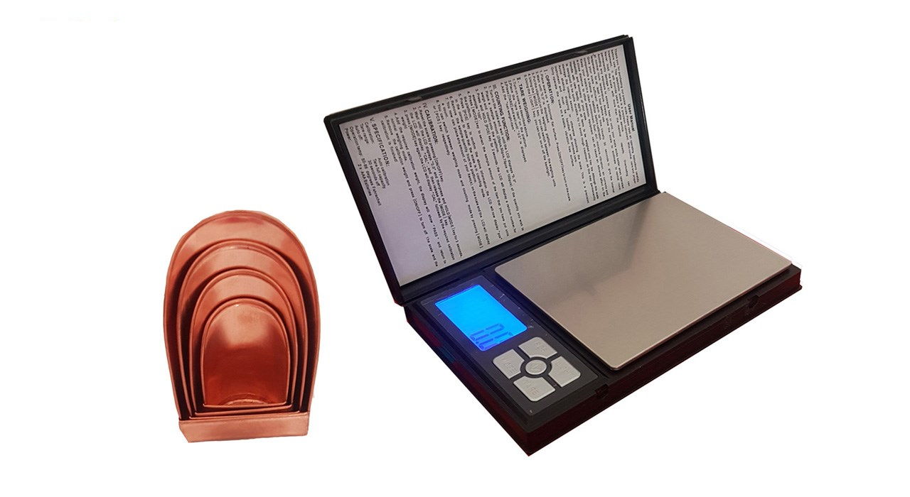 ترازو دیجیتال مدل NOTEBOOK به همراه ست 4 عددی پیمانه