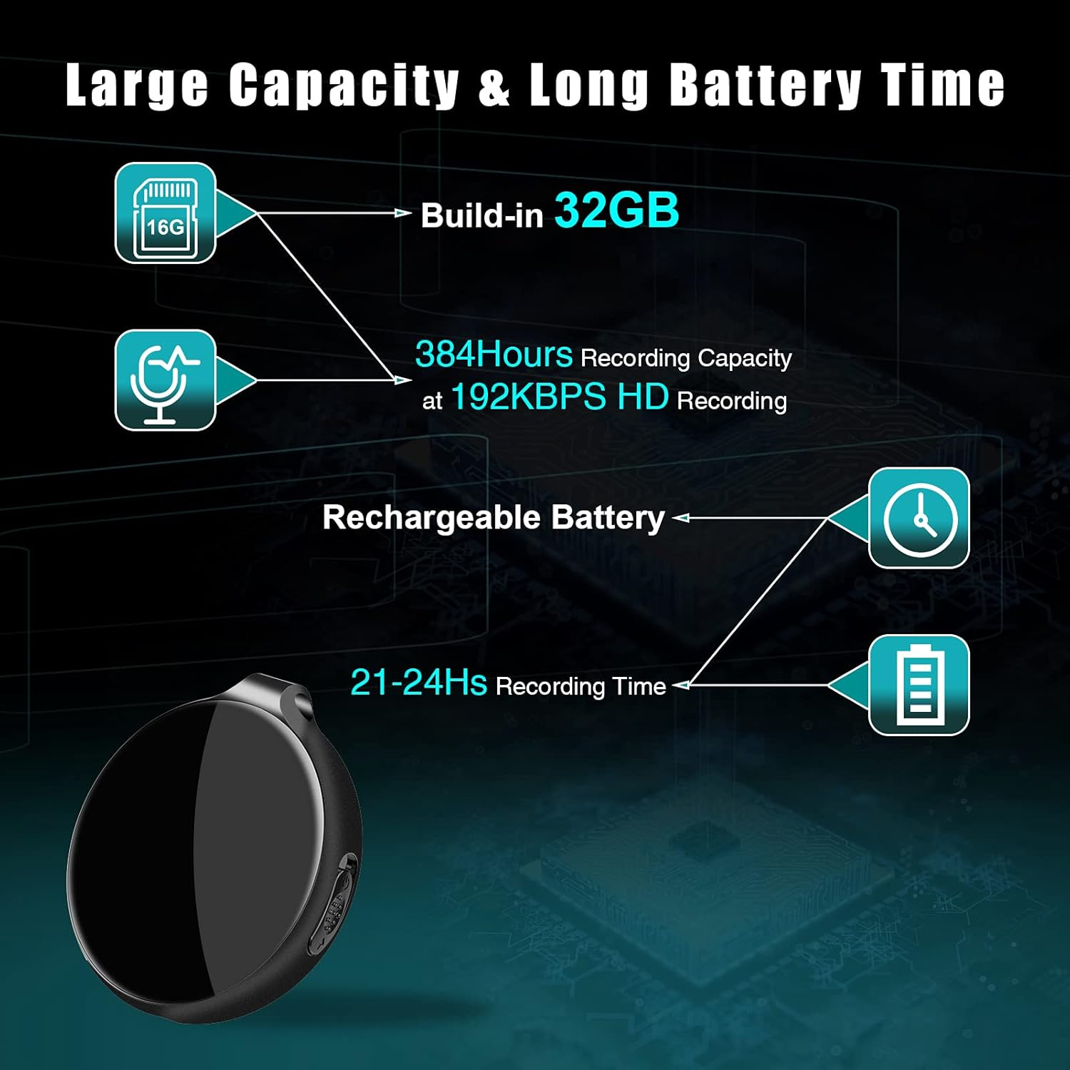 ضبط‌کننده حرفه‌ای صدا مدل Q39-32GB