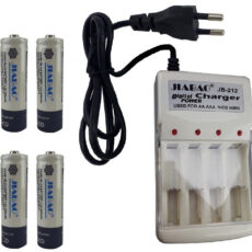 شارژر جیابائو مدل JB-212 به همراه 4 باتری شارژی قلمی