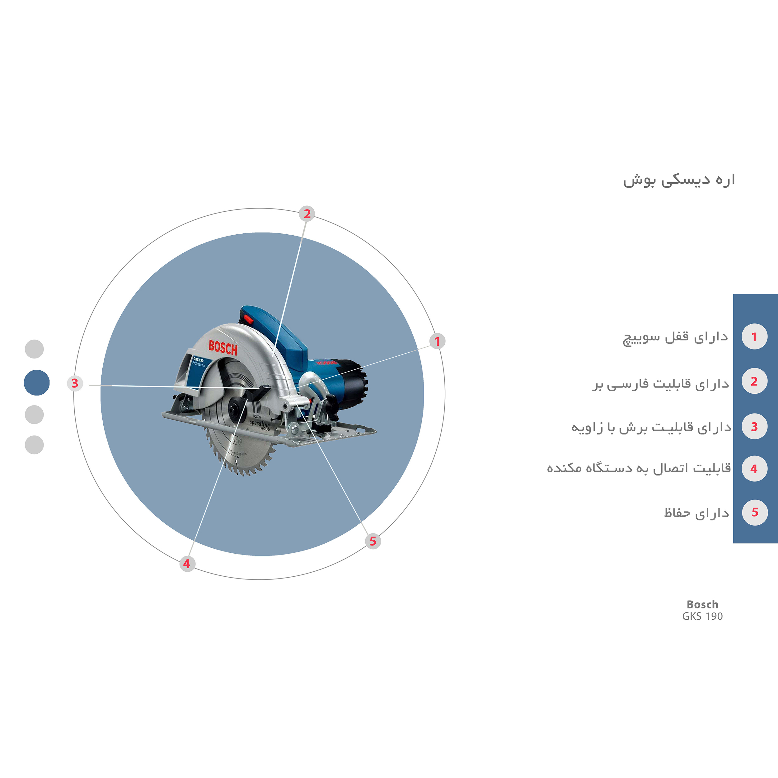 اره دیسکی بوش مدل GKS 190