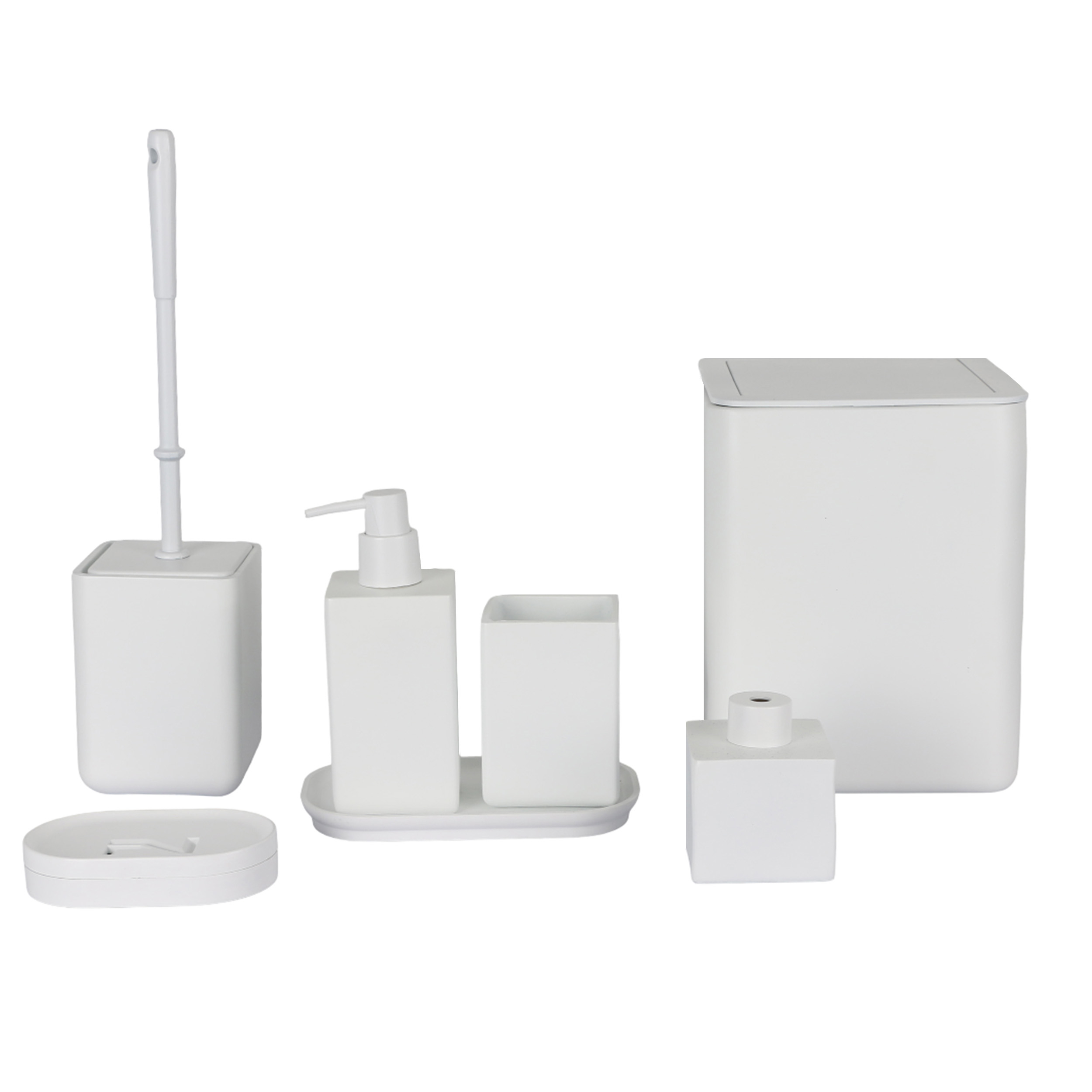 ست سرویس بهداشتی 7 پارچه دلفین مدل FN-744-White