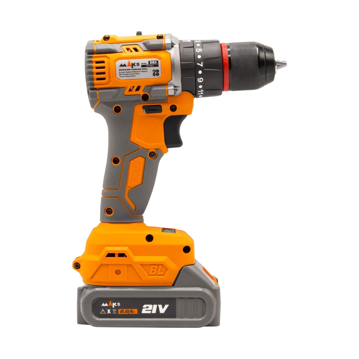 دریل پیچ گوشتی  براشلس سه نظام اتوماتیک 10 میلیمتری 21 ولت مکث اچ ام تی مدل DB3