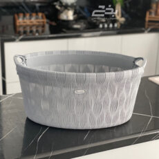 سبد رخت چرک هوم کت مدل فلورا بیضی