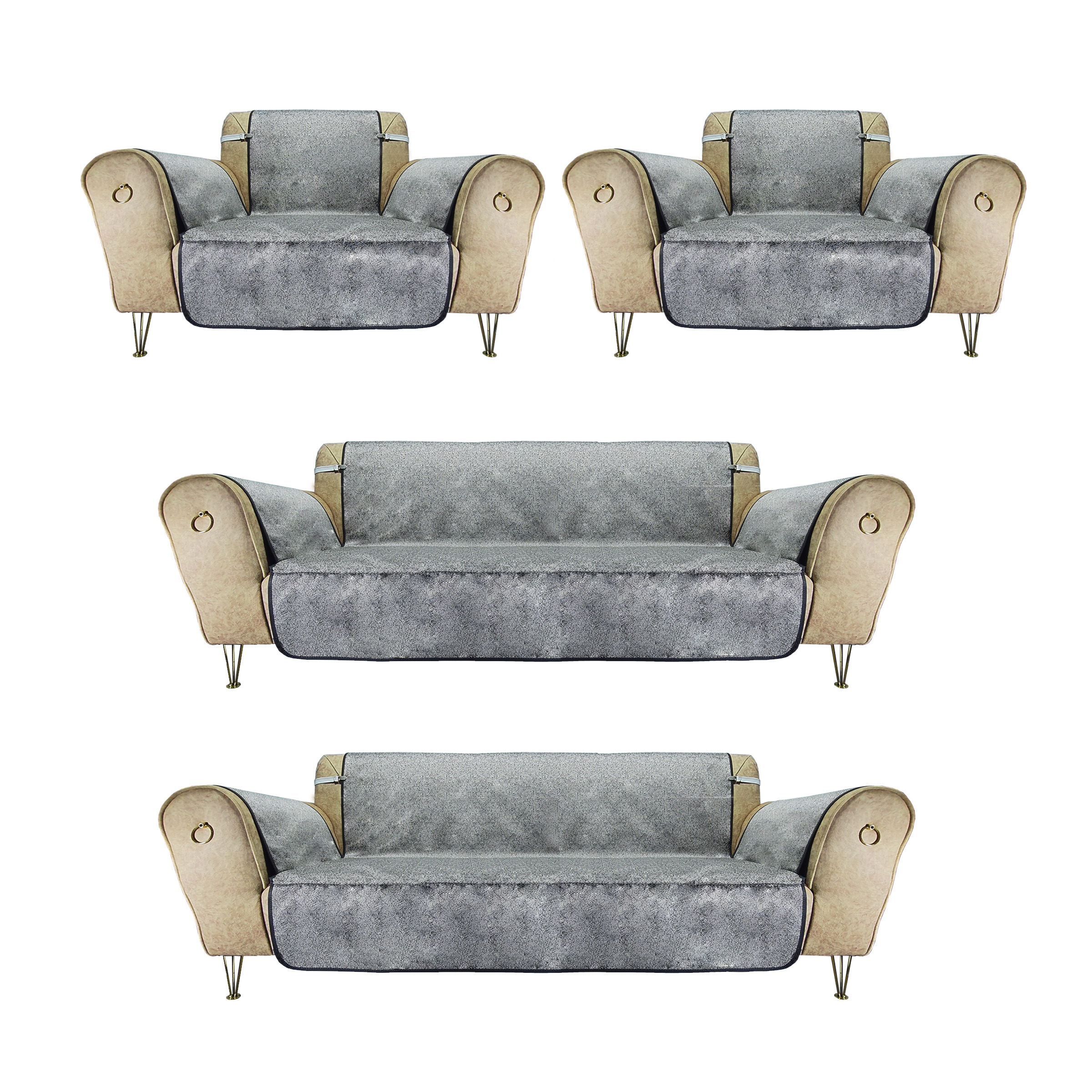 کاور مبلمان 8 نفره چینش مدل FDY3Layer مجموعه 4 عددی