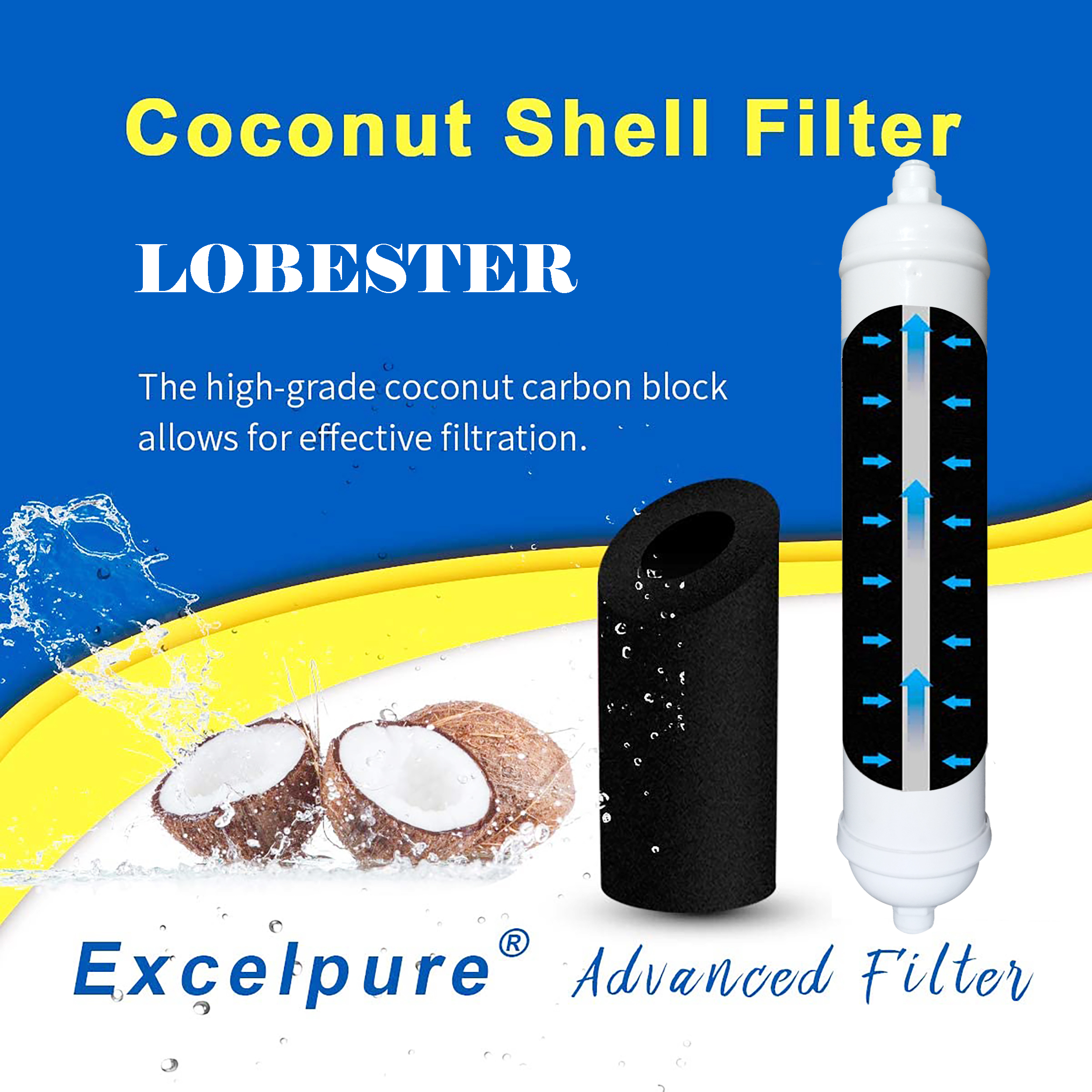 فیلتر یخچال ساید بای ساید لابستر مدل L1500 مجموعه 3 عددی