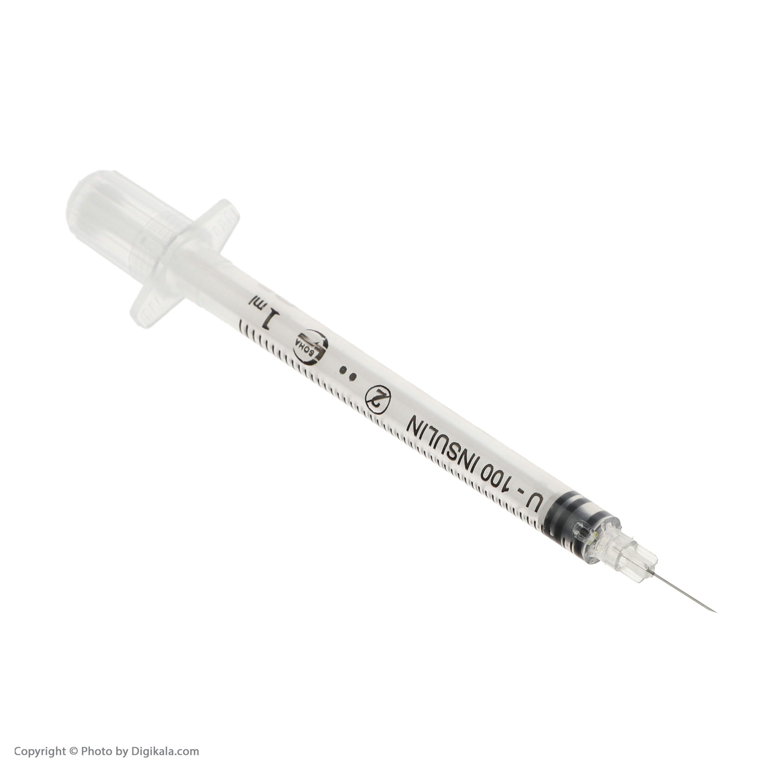 سرنگ 1 سی سی انسولین سها مدل 10M بسته 100 عددی