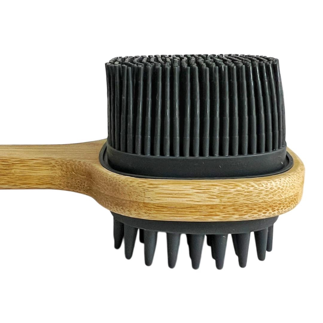 ماساژور سر و بدن مدل سیلیکونی دسته دار کد 13594