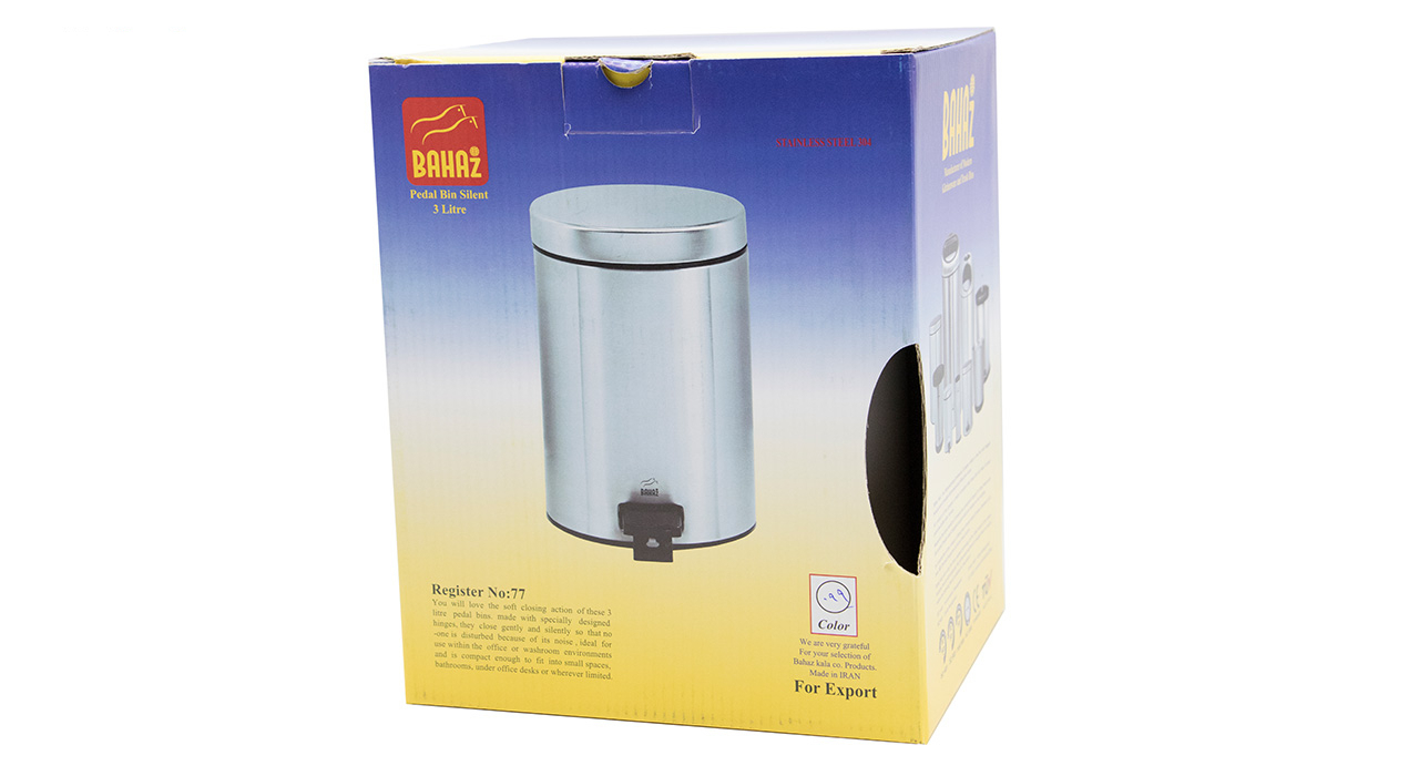 سطل زباله پدالی بهاز کالا مدل T-500 ظرفیت 3 لیتری