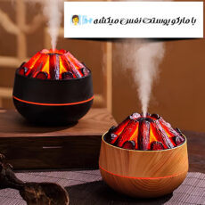 دستگاه بخور سرد مدل شومینه طرح هیزم کد +LED-Plus