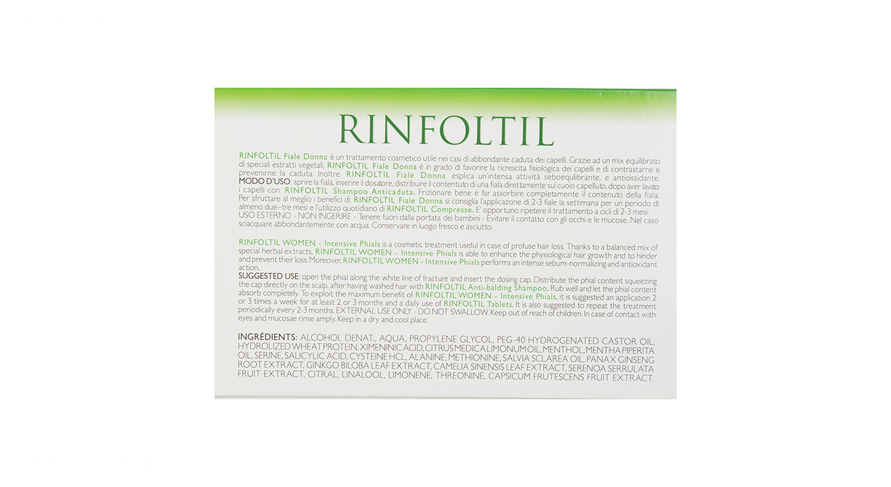 محلول تقویت کننده موی زنانه رینفولتیل مدل Intensive Phials