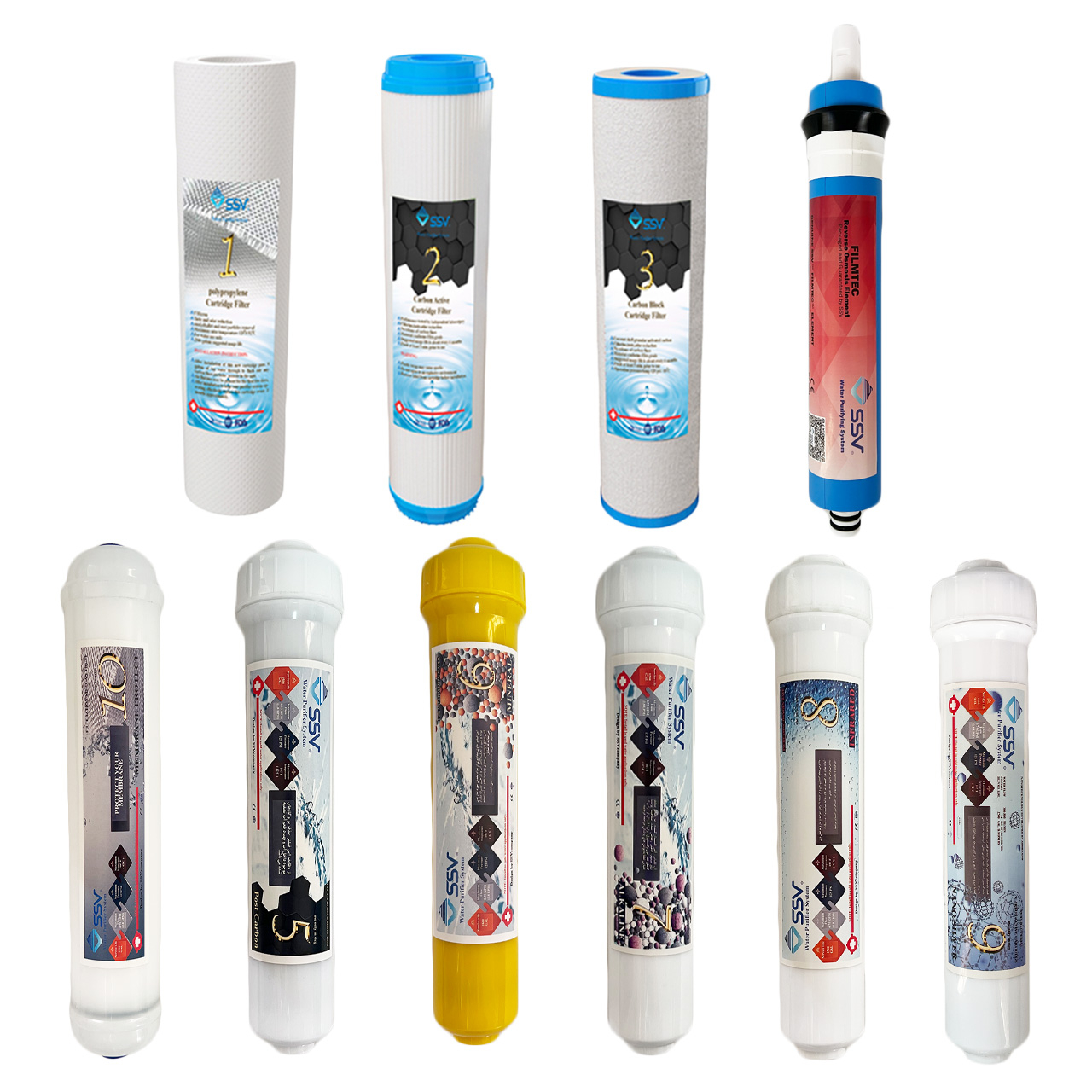فیلتر دستگاه تصفیه آب اس اس وی مدل H1000 بسته 10 عددی