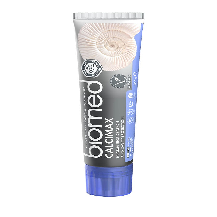 خمیر دندان سفید کننده بیومد مدل calcimax وزن 100 گرم