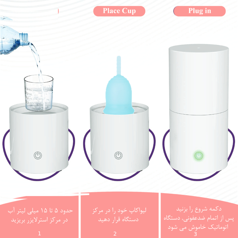 دستگاه ضدعفونی کاپ قاعدگی مدل Levva