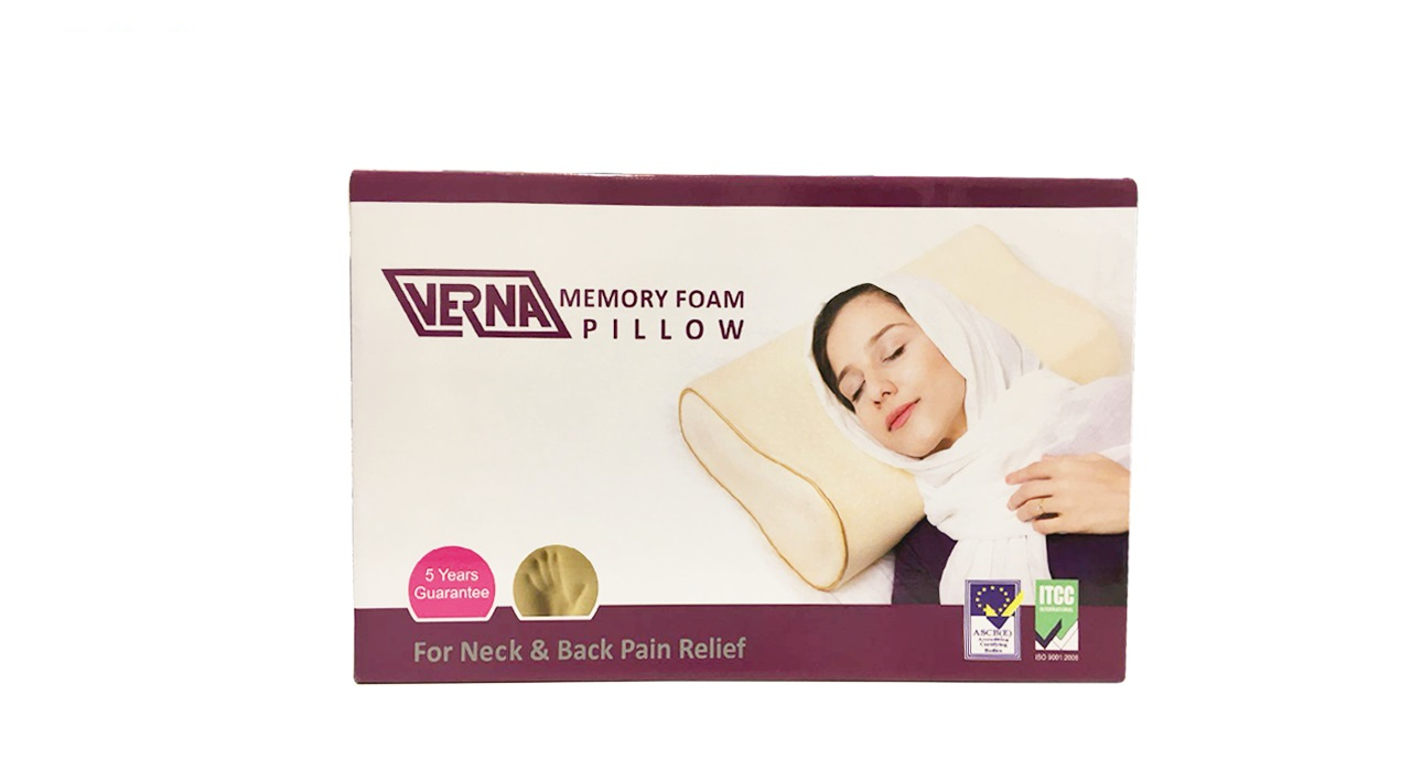 بالشت طبی ورنا مدل Memory Foam Hard سایز بزرگ