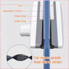 پاک کننده مغناطیسی شیشه  دبلیو اس مدل تک جداره از 3MM تا 10MM