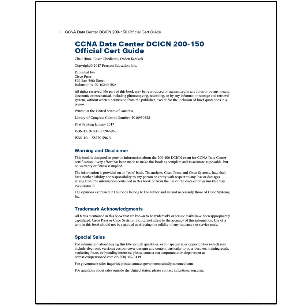 کتاب CCNA Data Center DCICN 200-150 اثر جمعی از نویسندگان انتشارات رایان کاویان
