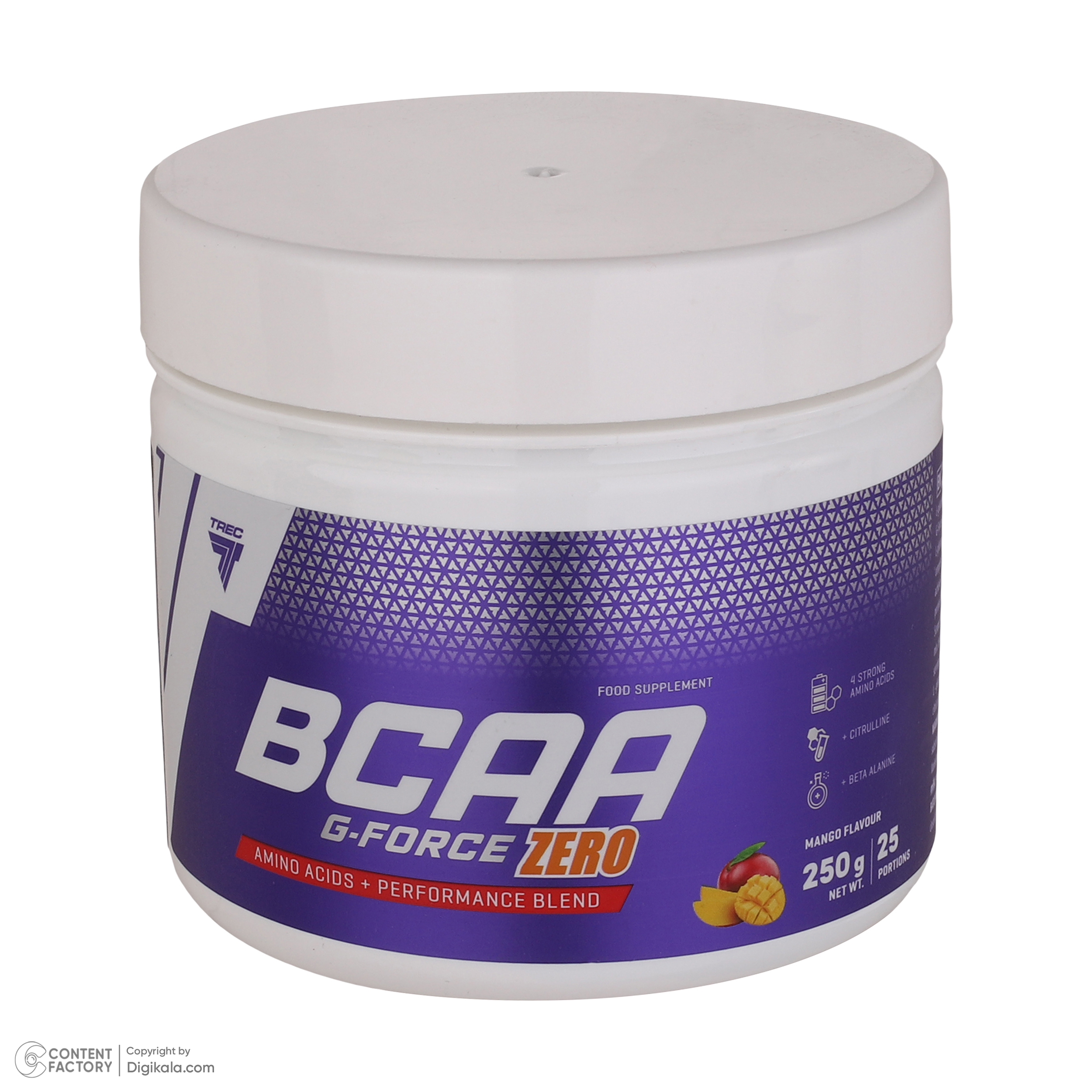 پودر بی سی ای ای با طعم انبه ترک نوتریشن وزن 250 گرم