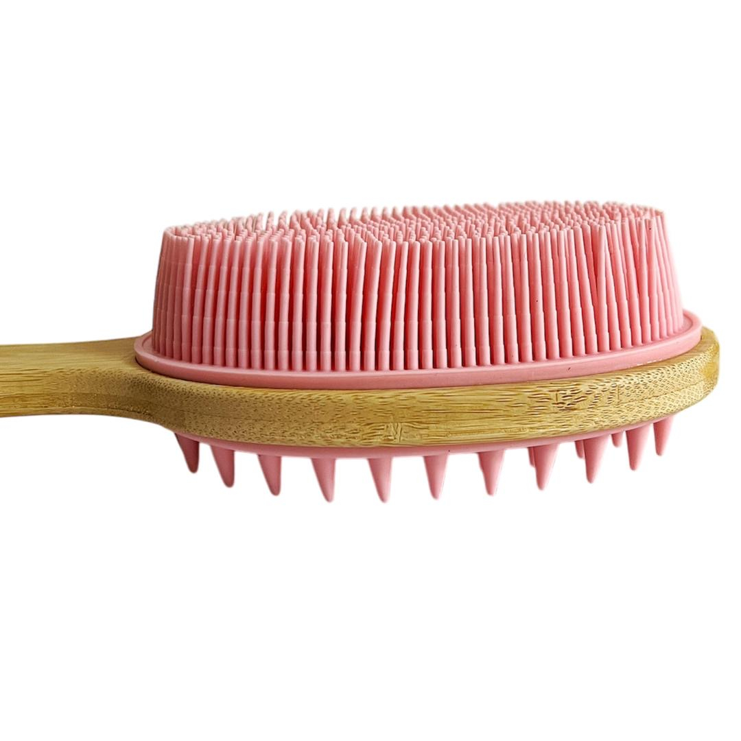 ماساژور سر و بدن مدل سیلیکونی دسته دار کد 13593