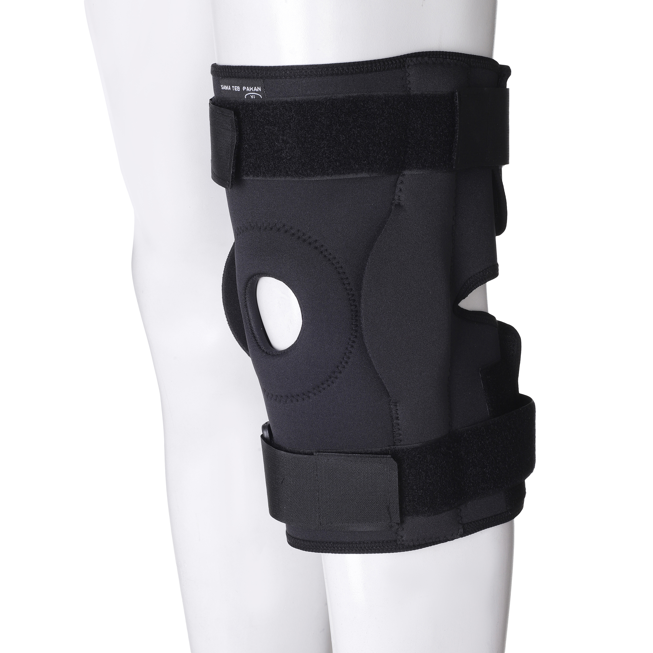 زانوبند طبی سما طب پاکان مدل مفصل‌دار قابل تنظیم کد 5017