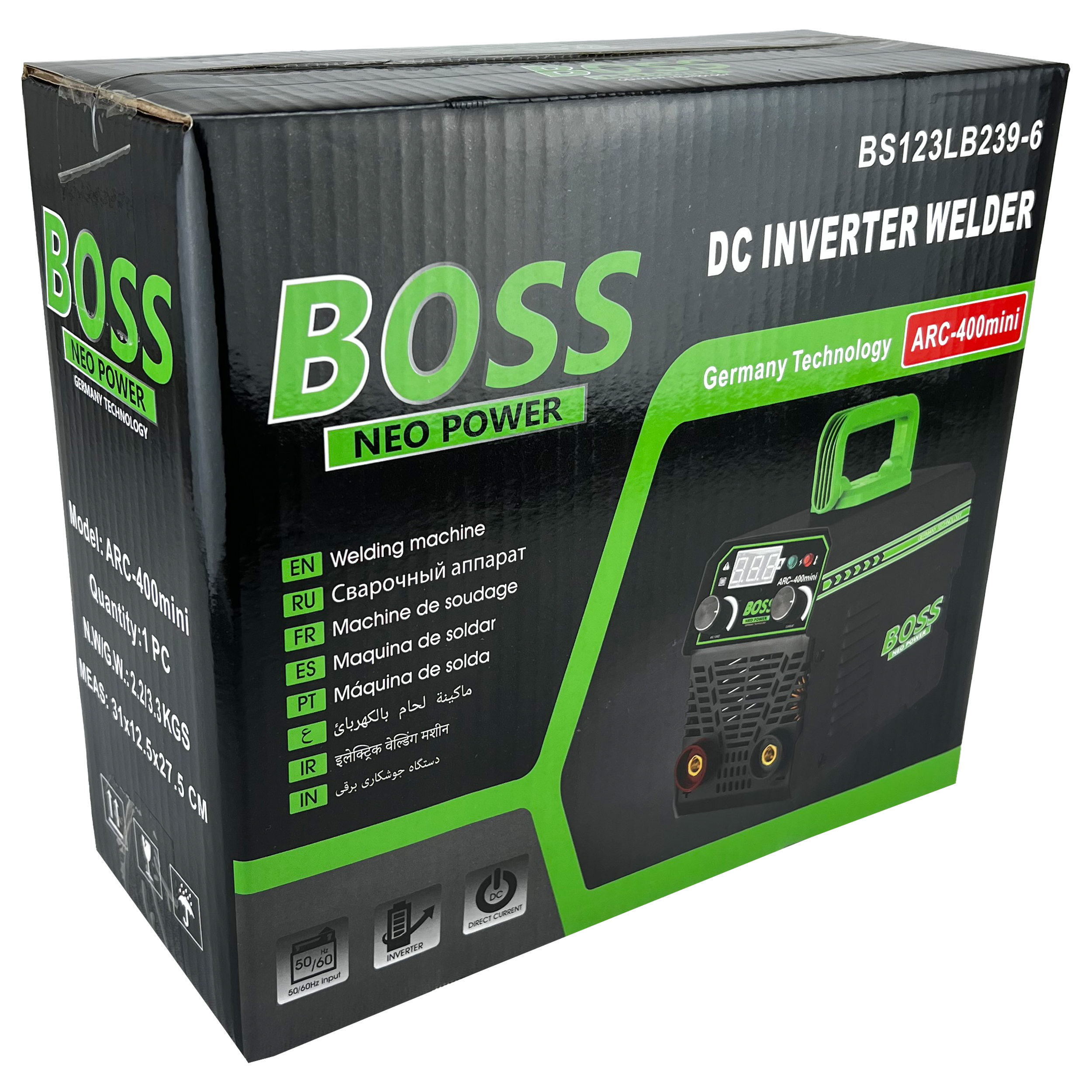 دستگاه جوش 400 آمپر باس مدل ARC-400mini