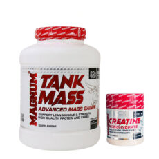 گینر تانک مس مگنوم – 2270 گرم به همراه کراتین مونوهیدرات مگنوم – 250 گرم