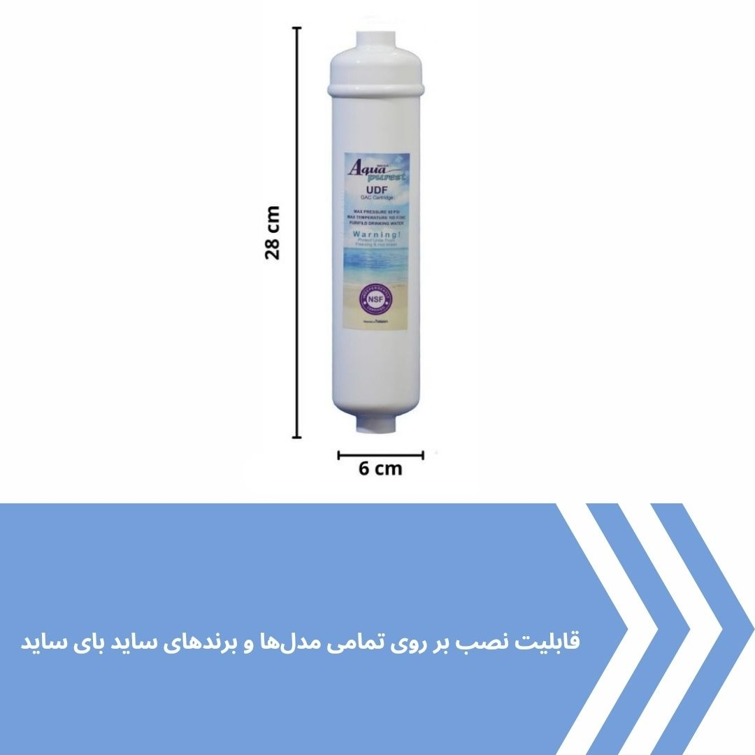 فیلتر یخچال ساید بای ساید آکوا پیورست مدل COCONUT SHELL 2500G مجموعه 6 عددی