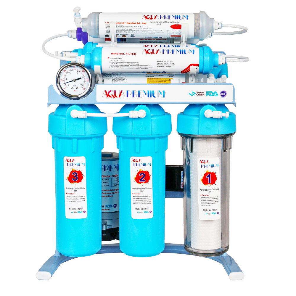 دستگاه تصفیه کننده آب آکواپرمیوم مدل A9POAB12-BL-TP