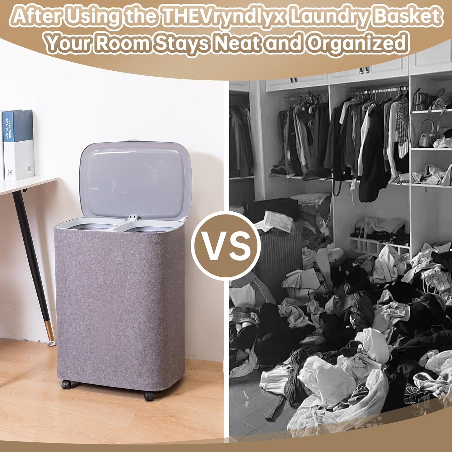 سبد رخت چرک مدل ترولی چرخ دار 50