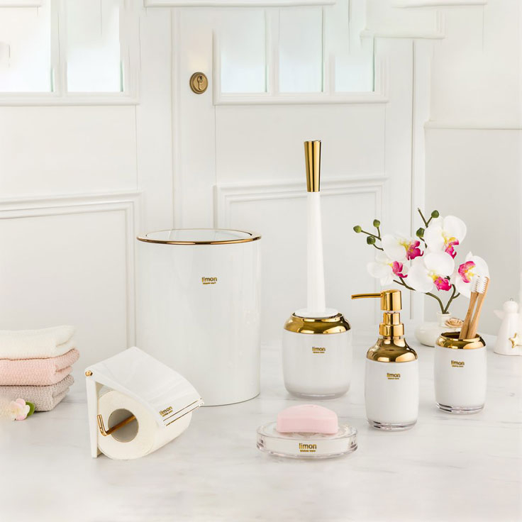 ست سرویس بهداشتی لیمون مدل رومانتیک کد TP199 مجموعه 6 عددی