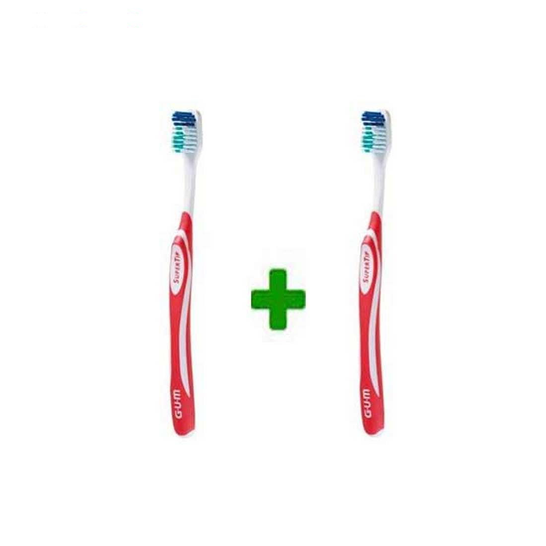 مسواک جی یو ام مدل Super Tip با برس متوسط بسته 2 عددی