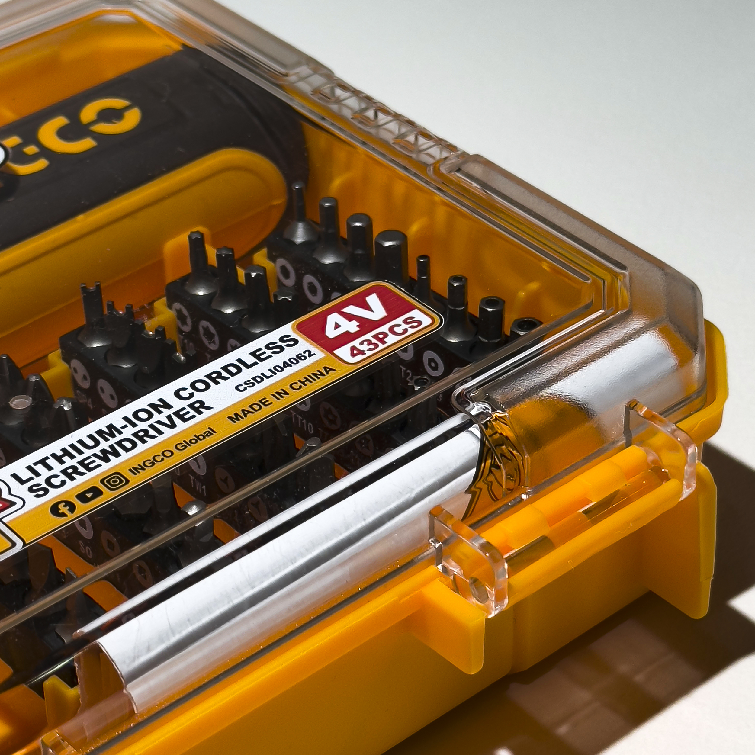 پیچ گوشتی شارژی اینکو مدل CSDLI04062 مجموعه 43 عددی