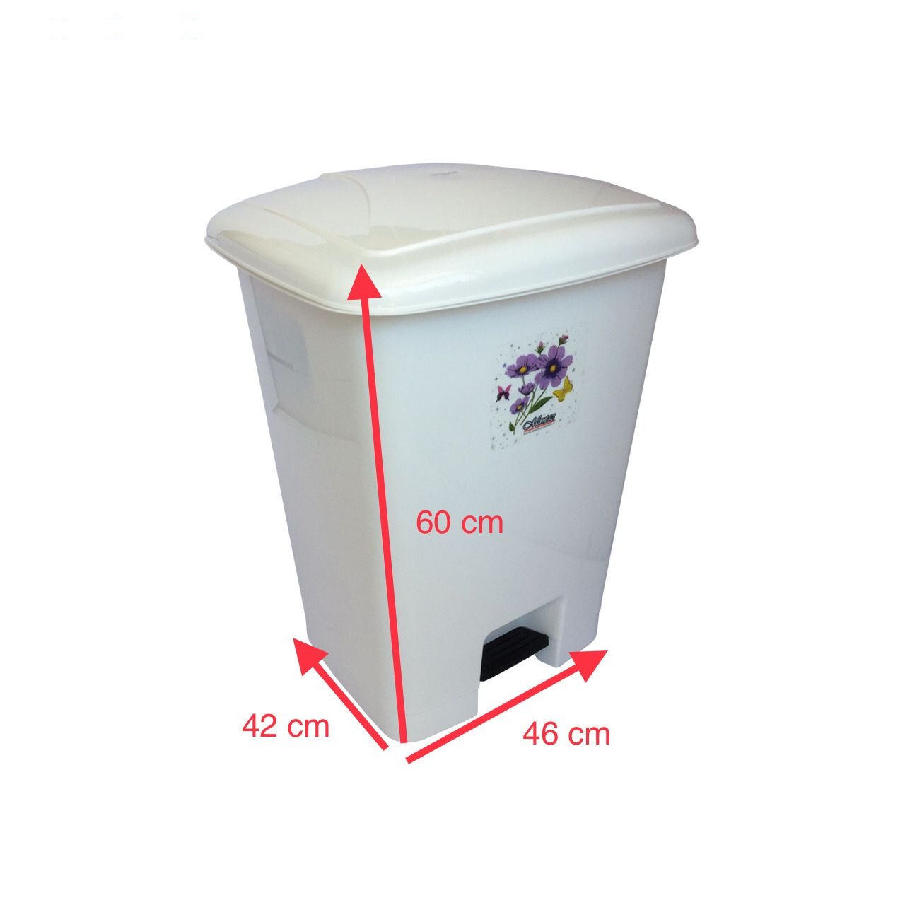 سطل زباله پدالی ممتاز پلاستیک مدل 750 ظرفیت 52 لیتری