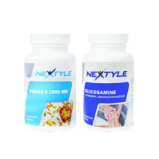 قرص گلوکزامین نکستایل بسته 60 عددی به همراه سافت ژل امگا 3 نکستایل – 1000 میلی گرم