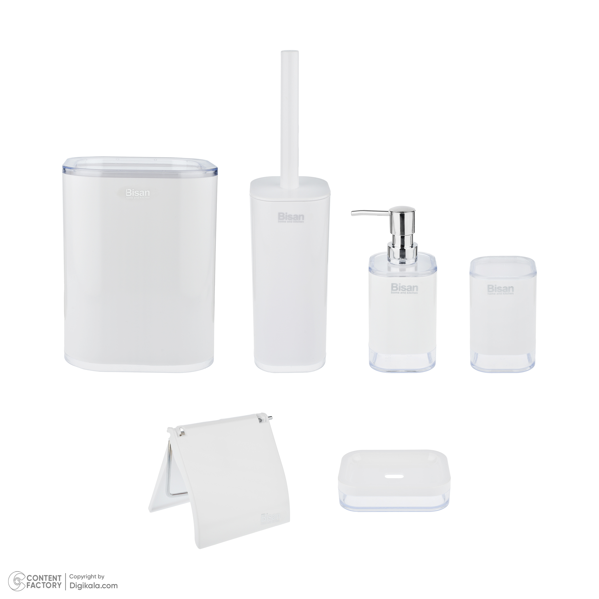 ست سرویس بهداشتی 6 تکه بیسان مدل دنیز
