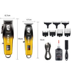 ماشین اصلاح موی سر و صورت شارژی کیمی مدل KM-8501 مجموعه دو عددی