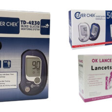 دستگاه تست قندخون کلور چک مدل TD-4230 به همراه یک بسته نوار تست و سوزن