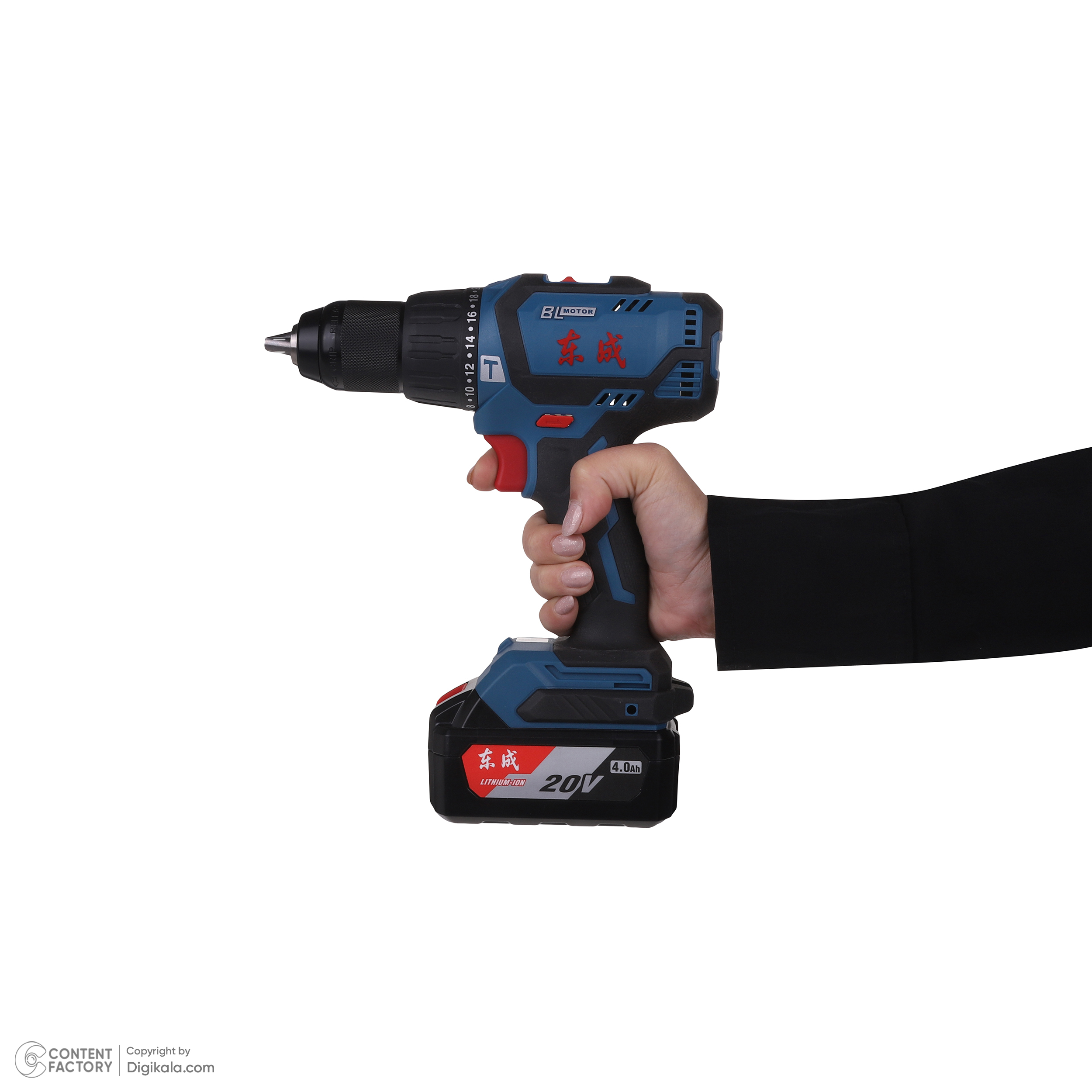 دریل چکشی شارژی براشلس 13 میلیمتری دانگ چنگ مدل DCIZ05-13-dciz05-13